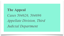 The Appeal
Cases 504626, 504696
Appellate Division, Third Judicial Department